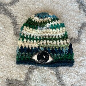 Handmade Crochet Beanie with Patch